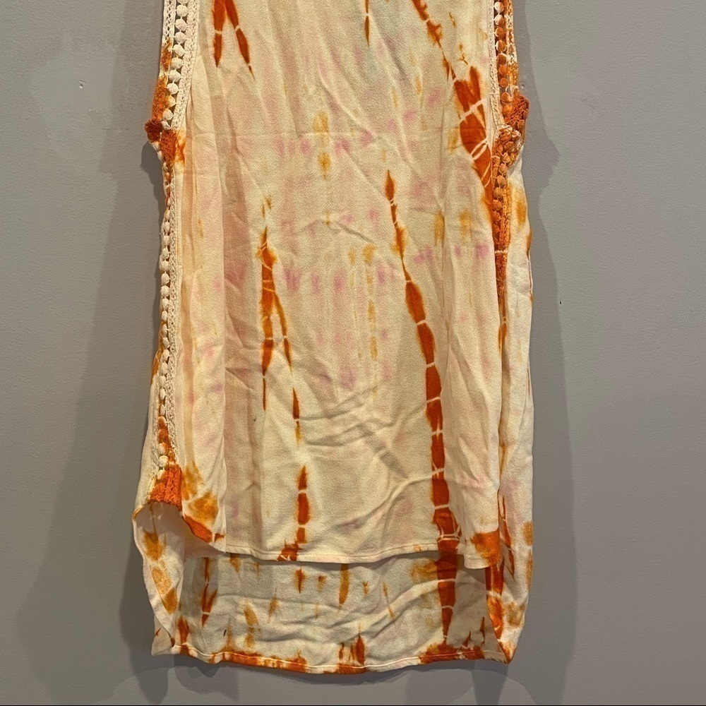 NWT Language Tie Dyed Sleeveless Shirt Size M - Picture 3 of 9